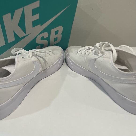 NWT Nike SB Blazer Court White/White Size 10 - Picture 6 of 8
